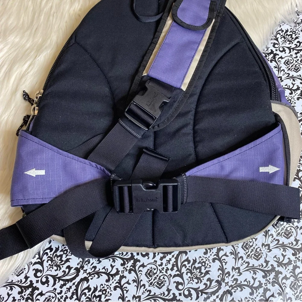VINTAGE L.L Bean : Y2K 80’s 90’s unisex light purple utility crossbody backpack